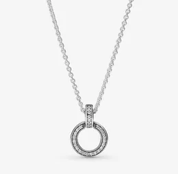 Collana con pendente a doppio cerchio in argento sterling 925 100 Moda Donna Accessori per gioielli di fidanzamento per matrimonio per regalo214n5642645