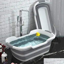 Vasche da bagno Sedili Baby Shower Portatile Sile Accessori da bagno per animali domestici Pieghevole Antiscivolo Vasca da bagno Sicurezza Sicurezza Cat Dog255K Drop Delive Dhwso