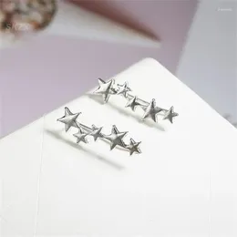 Brincos de parafuso prisioneiro moda pequena e requintada forma de estrela pingentes de orelha brinco elegante material de alta qualidade 1 par