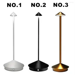 مصابيح طاولة الإبداع اللمسات اللمسة البار البار القهوة Pina Pro Lamp قابلة للشحن Lampada Da Tavolo Devinative Desk188a