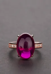 18K Rose Gold Ruby Ring 100 Origineel 925 sterling zilver Verlovingstrouwring Ringen voor Vrouwen Verklaring Partij Sieraden5914900