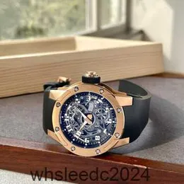 RichardMiler Relógios Cronógrafo Atomático Relógios de Pulso de Luxo RichardMiler RM63-01 Rosa Ouro Masculino Moda Lazer Negócios Esportes Máquinas Relógio HBP6