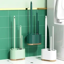 Tuvalet Fırçaları Tutucu Tuvalet Fırçası Silikon Yok Duvara Montajlı Çok Fonksiyonlu 3 inçlik Aletler Braket Banyo Tuvalet Set Aksesuarları 231212