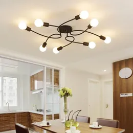 Światła sufitowe Nordic Light Creative Multi Head Living Room Stopy Iron Art Personality Sypialnia Nieregularna pająk