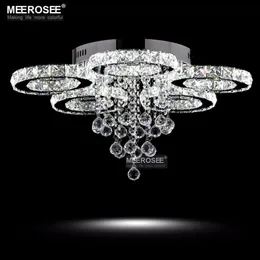 Lustres de cristal modernos luz diamante led lâmpadas teto para jantar sala estar anel círculo lustres lamparas de techo casa indoo336w