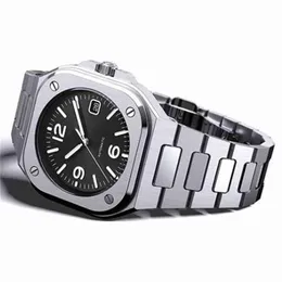 Bell Ross Herren-Armbanduhr, Premium, klassisch, quadratisch, Quarz, Luxus-Datum, Stahlband, Montre Homme-Armbanduhr, Relogio Masculino223P