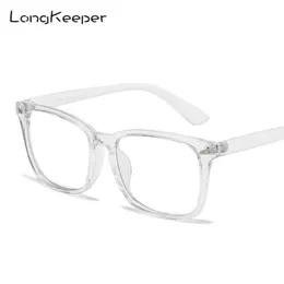 Sonnenbrille LongKeeper 2021 Mode Anti Blau Licht Blockieren Gläser Rahmen Frauen Männer Quadratische Computer Brillen Transparente Brillen287y