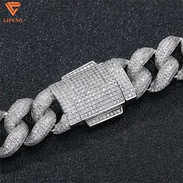 High-end Custom Bracelet Men Hip-hop 15mm S925 Silver 9k 10k 14k 18k Gold Moissanite Diamond Cuban