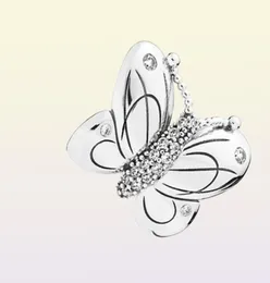 2019 Spring 925 Sterling Silver Jewelry Dorerative Butterfly Charm Beadsは、女性用のブレスレットネックレスを作成します2804713