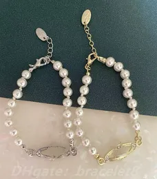 Luxus Designer Perle Strass Armband Marke Orbit Armbänder Barocke Perle armbänder Frauen Hochzeit Schmuck Mädchen Geschenk Hohe Quaitly