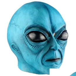Party Decoration Alien Latex Mask för ADT Mardi Gras Halloween Cosplay Masquerade Costum Props Huanted House 220915 Drop Delivery Ho DH3ov