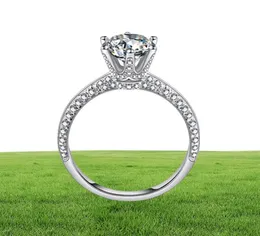 Yanhui luksusowe 20ct laboratoryjne pierścionki zaręczynowe ślubne dla panny młodej 100 prawdziwe 925 Srebrne pierścionki kobiety Fine Jewelry Rx279 209139408