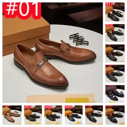 40Modello Scarpe da uomo in pelle verniciata premium Scarpe da sposa bianche Taglia 38-45 Scarpe basse in pelle nera morbide da uomo firmate Scarpe eleganti Solid Plus Size 38-47