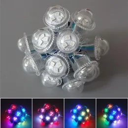 50pcs lot DC12V WS2811 26mm diameter transparent cover LED Module Exposed Point Light 3 leds 5050 SMD RGB Chips 3led pixel waterpr305Q