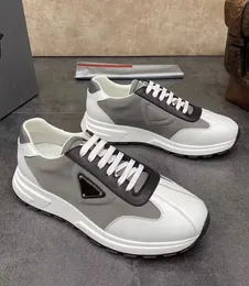 Com designer de caixas Prax 01 Man Sneakers Shoes White Black Leather Treinadores de Skate Plate Plate Walking Mens Casual Runner Sports EU38-46