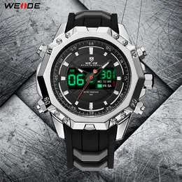 Weide Military Quartz Digital Auto Date Men Sport Watch Clock Silicone Strap Wristwatch lelogio masculino montres hommes relojes262q