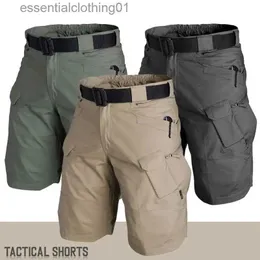 Mäns shorts 2022 Summer Men Shorts Urban Military Waterproof Cargo Tactical Shorts Outdoor Camo Breattable Quick Dry Pants New L231212