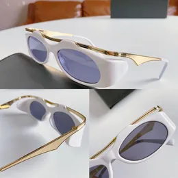 Occhiali da sole di lusso con montatura in metallo, aste con montatura in acetato con grafica triangolare e lettere adatte alla forma del viso UV400 SLM135 donna elegante Sonnenbridge