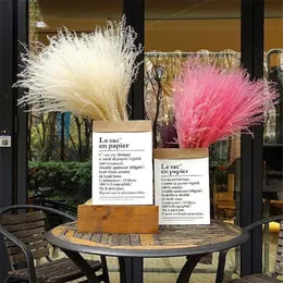 white color pink natural dried pampas grass wedding flower bunch Easter home decoration Eternal flower bouquet231G