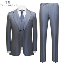 Men's Suits TIAN QIONG 2023 High-quality Casual Suit Wedding Dress Large Size Formal Set Four Seasons S-6XL