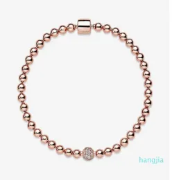 Beauul Women's Beads Pave 18k Rose Bracet Summer Jewelry for 925 Sterling Silver Hand Chain Beaded Braceted with ori2466713