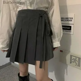 Röcke HOUZHOU Faltenrock Frauen Elegante Spitze-up Hohe Taille A-linie Mini Röcke Sexy Sommer Büro Dame Adrette Koreanische modeL231212