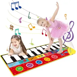 Tapetes de juego tapete musical para bebés, tapete para piano, teclado, juguete, instrumento musical, juguetes Montessori, alfombra para gatear, juguetes educativos para niños, regalos 231212