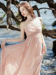 ★韓国人気★I AM MARI★CHIFFON SHIRRING TIE DRESS ef93b7d6-510e-4bc1-9066-