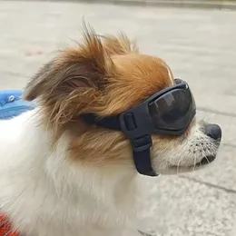 Cão vestuário verão óculos de sol macio à prova de vento anti-uv com alça ajustável para esportes ao ar livre óculos de neve pesada