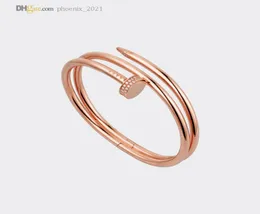 Designer Bracelet Nail Bracelet Mens Bangle Women Bracelets Diamond 20 Rose Gold Luxury Jewelry Titanium Steel GoldPlated Never 3187107