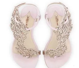 Sophia Webster Crystal Butterfly Flat Sandals Flip Flip Flops Angel Wings Thong Casual Shoes Summer Heels Dress9168995