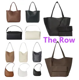 Mens Row Lunch Box Axel Designer Bag For Woman Half Moon Park Tote Shop Påsar Luxurys handväska och handväska Mommy Bag Real Leather Travel Crossbody Clutch Arm Pit Bag