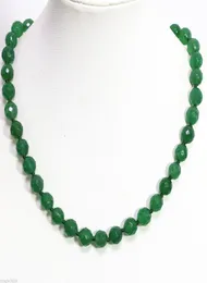 Collar de cadena de cuentas redondas facetadas de jaspe de jade esmeralda verde de 10 mm 18 pulgadas 1150835