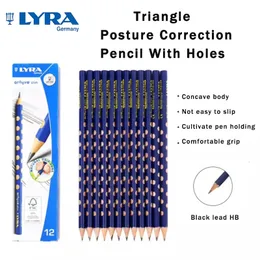 Bleistifte LYRA Groove Slim Graphite Triangle Bleistifte zur Haltungskorrektur 12 Stück Kinder Haltestift Geste Lern-/Schreibstifte Schreibwaren 231212