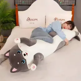 Travesseiro adorável husky lado dormir corpo 50/130cm cama sofá casa decorativa longa crianças adulto presente de aniversário bonito presente 231212