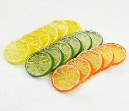 15 شرائح الفاكهة الاصطناعية شرائح الفاكهة البرتقالية الليمون الدعامة ديكور 7997556