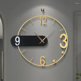 Orologi da parete Orologio silenzioso di grandi dimensioni Lancette artistiche Design unico Estetico Moderno Minimalista Norreno Saat Home Decor Interni