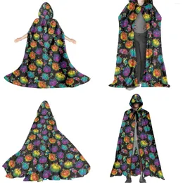 Herren-Trenchcoats, Halloween-Kapuzenumhang-Kostüme für Kinder und Erwachsene, bunte Kürbis-Designs, Jungen und Mädchen, Eltern-Kind-Kostüm, Geburtstagsfeier