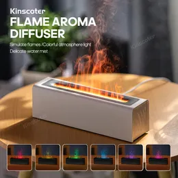 Essential Oils Diffusers 2024 Design Flame AROM Diffusor Eterisk olja Diffusor Sprayer USB Luftfuktare Luftfräschare för hem sovrum julklapp 231213