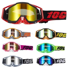 Motorcykel solglasögon 106% Motorcykelglasögonglasögon Motocross Goggles Hjälm MX DIRT Bike ATV Ski Outdoor Sports Glass Scooter Cycling Sunglassesl231153