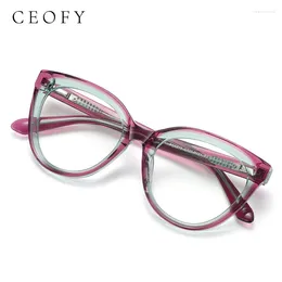 Sunglasses Frames Ceofy Acetate Women Eyeglasses Frame Stylish Vintage Optical Myopia Prescription Brand Design Glasses 2023 Arrival