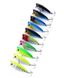 60 mm Kurbel Popper Fischerei Köder 6 cm 7g 8 Haken Fischerei Tackle Minnow Köder Köder 2 Haken 10 Farben Popper Bait13084468190666