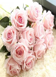Flor artificial rosa flores de seda real toque peônia marrige flor decorativa decorações de casamento decoração de natal 13 cores gb8638570748