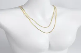 Ожерелья с подвесками Роскошное двухслойное ожерелье из нержавеющей стали с гладкой цепочкой длиной 120 см, как модный женский подарок4076967