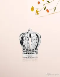 NUOVO Classico Set di ciondoli a forma di corona in argento sterling 925 scatola originale per P braccialetto fai da te perline europee ciondoli accessori per gioielli6145928