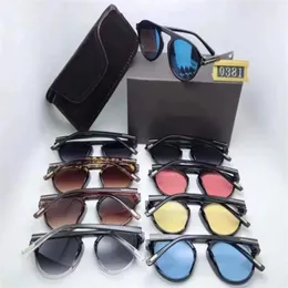 New round Sunglasses Man Woman Eyewear toms Fashion Designer rounds Sun Glasses UV400 fords Lenses Trend Sunglasses 0381 With box310q