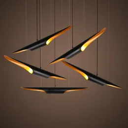 Nordic retro tubular Pendant Light Black Aluminum Pendant Lamp For Living Room Bar shop Restaurant Decorative hanging lamp2808