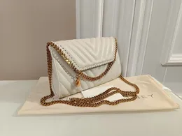 7A Ayna Kalitesi Stella McCartney v Kadınlar İçin Zincir Crossbody Çanta Klasik Flip Çanta Toz Çantası ve Seri Numarası Kimlik Kartı 2030