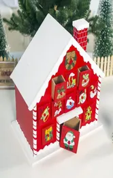 Weihnachts-Adventskalender aus Holz mit Schubladen, für Kinder, Süßigkeiten, Geschenk, Aufbewahrungsbox, Weihnachtskalender, Weihnachtsdekoration, Y20108070358