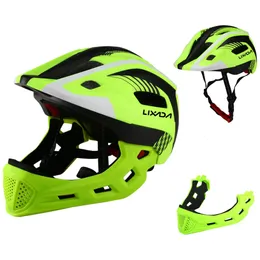 Bisiklet kaskları lixada çocukları mtb kask çıkarılabilir tam koruma bisiklet scooter silindir güvenliği için ultra hafif bisiklet 231213